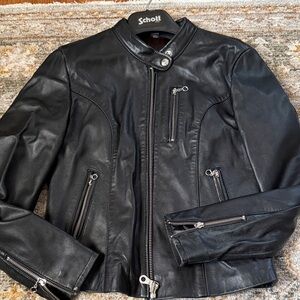 Schott lamb skin “calf” leather jacket. Very gently worn